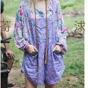 NWT Spell & the Gypsy Wildflower oversized overalls